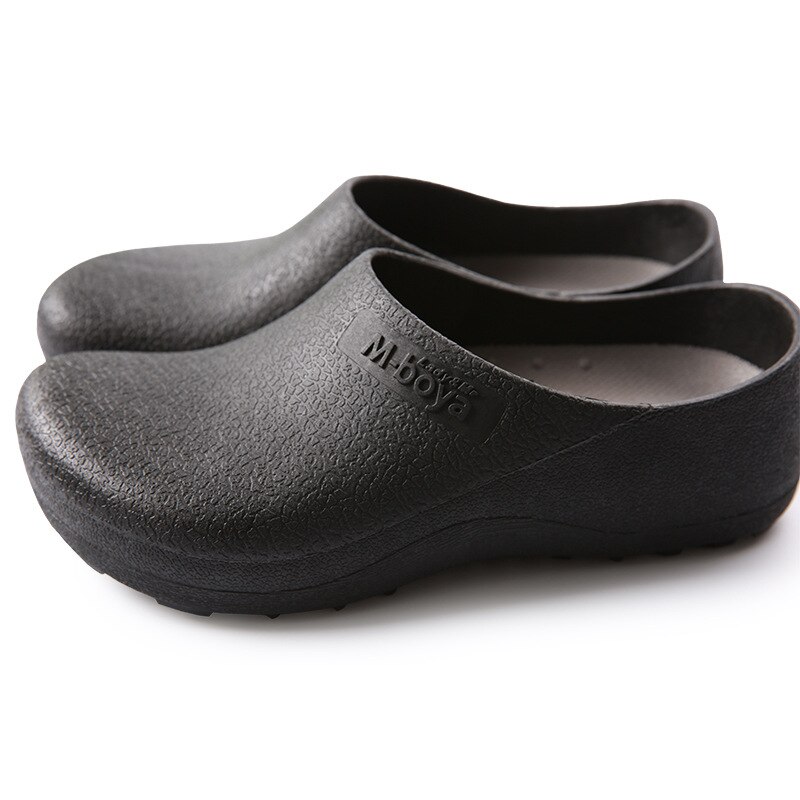 Zuecos antideslizantes de cocina para Hotel, zapatos de trabajo planos informales, resistentes, transpirables, talla grande