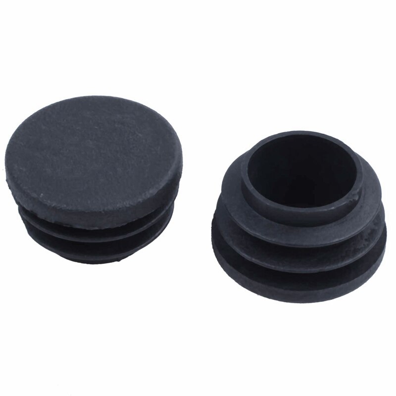 2 Stuks 25Mm Dia Plastic Ronde Blinde End Cap Zwart