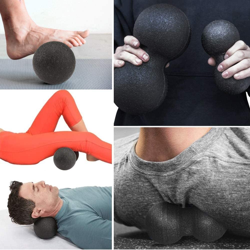 Fitness Ball Set High Density EPP Firm Peanut Massage Balls Lightweight for Myofascial Release Deep Tissue Therapy