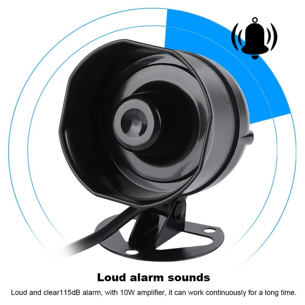 Small Siren Alarm Horn Audio Speaker Outdoor Voice Broadcast Support micro Playback Speech Customization