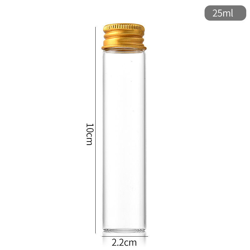 5 ~ 30ml små glassflasker med skrukork, oppbevaringsglass, minibeholdere, gjennomsiktige hetteglassflasker, tomme, påfyllbare flasker: Gul