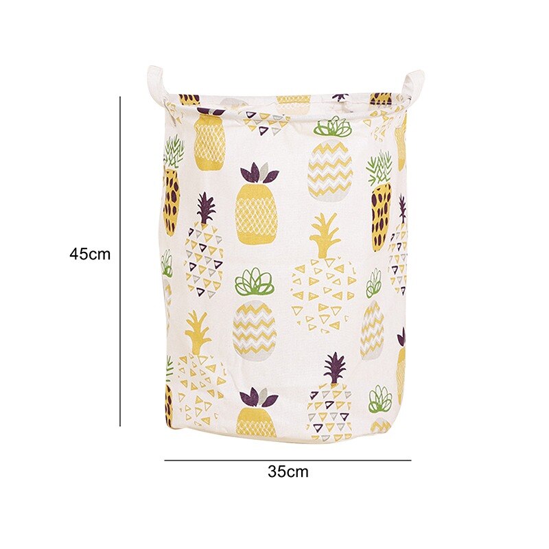 Laundry Basket Foldable Toy Storage Baskets Picnic Dirty Clothes Basket Box Cotton Wash Clothes Box Baby Organizer: 3
