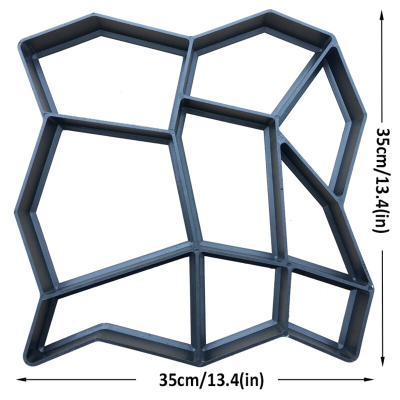 13.4 " x13.4 " x1.42 " genanvendelig beton sti maker gang forme trappesten brolægger græsplæne gårdhave gårdhave gør det selv gangbro fortovet