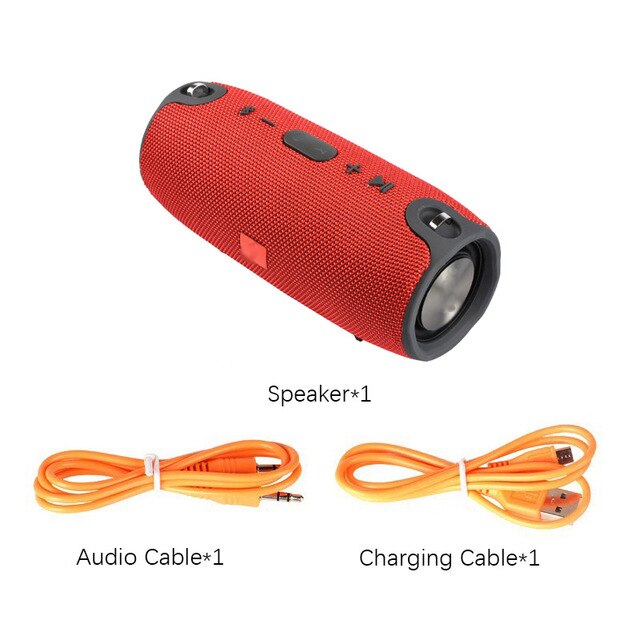 Outdoor Bluetooth Speaker Subwoofer TWS 40W Speaker Waterproof Portable Music Player 3600 mAh battery column soundbar caixa DE: Red