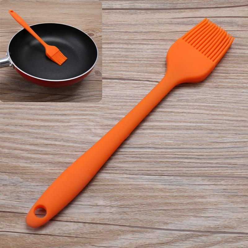 Small Silicone Pastry Brush Baking BBQ Basting Brush Baking Oil Brush Clear Handle Kitchen Cooking Baking Basting Tools