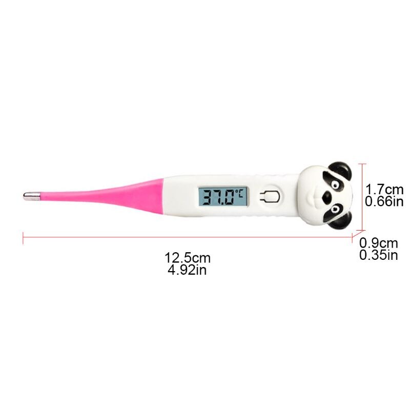 Cartoon Digitale Thermometer Oksel Lcd Memory Recall Flexibele Tips Temperatuur Meting Voor Kind Volwassen Body