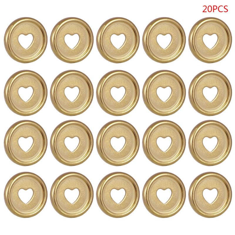 20pcs 35mm Heart Binder Rings Mushroom Hole Loose Leaf Notebook Binding Disc DIY R9JA: GD