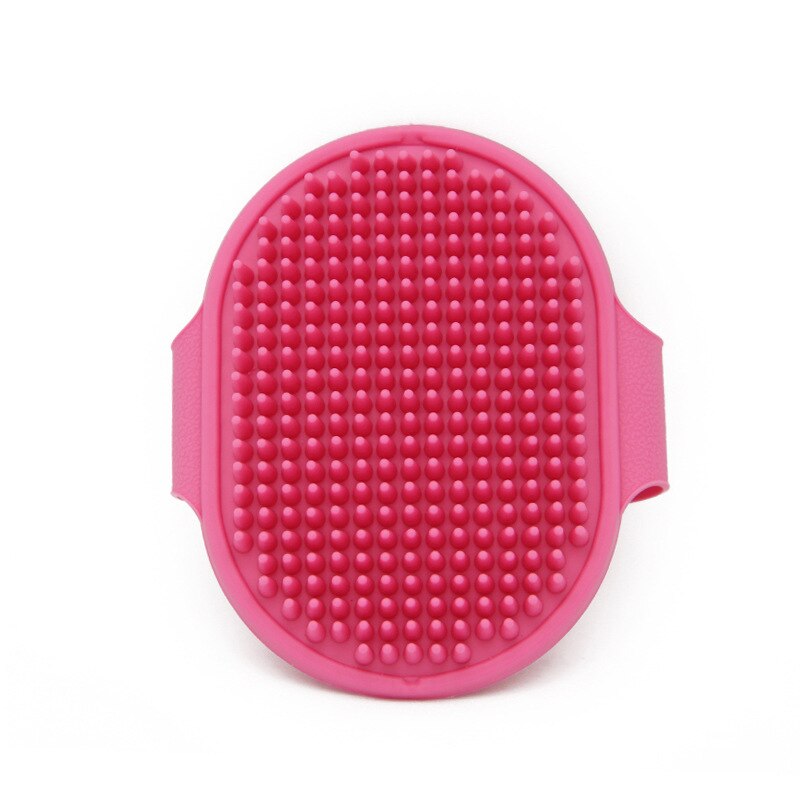 Haustier Hund Katze Schlecht Pinsel Tragbare Handheld Haustier Pinsel Kamm Gummi Massieren Handschuh Haar Pelz Pflege haustier dusche hund pinsel: rot