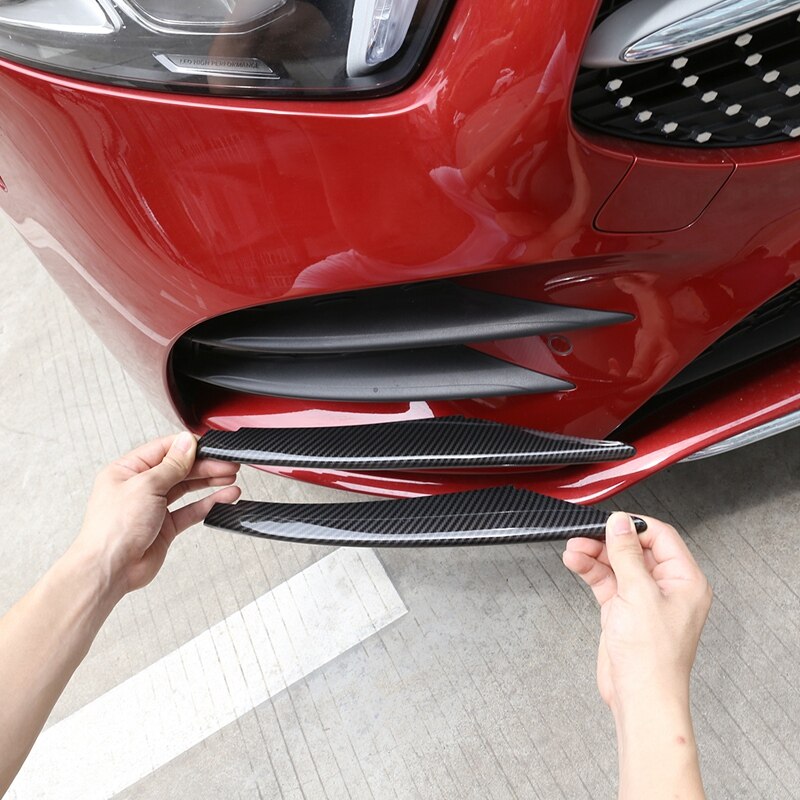 AU04 -for Mercedes Benz A Class W177 A180 A200 Carbon Fiber ABS Front Fog Light Grille Bumper Trim Decorative Cover