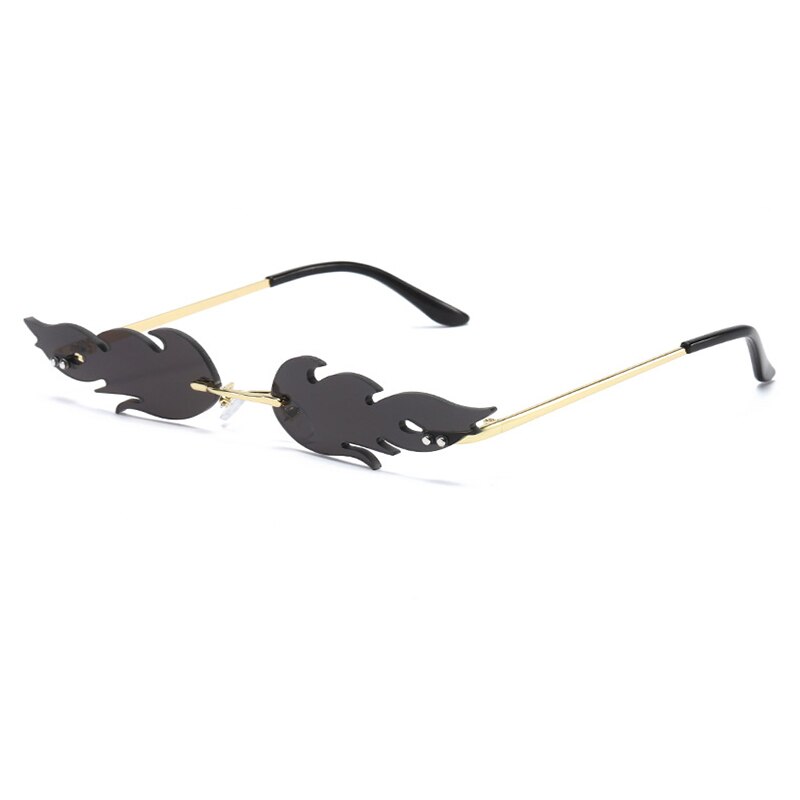 Maxjuli fire zonnebril voor dames en heren, randloze golfzonnebril, metalen kappen voor vintage spiegelbrillen, uv-bescherming, gafas 8070: C1 grijs