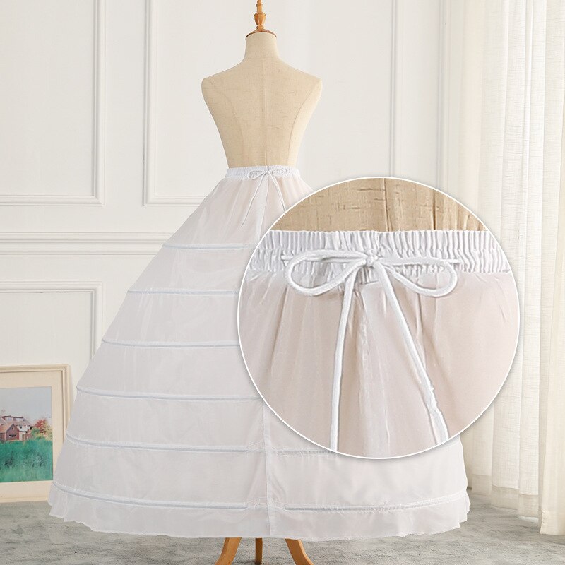 Plus Size Pettiskirt Super Puffy Trouwjurk Crinoline Trouwjurk Voering Bridal 6-Cirkel Fietstas Slip Jurk Voering