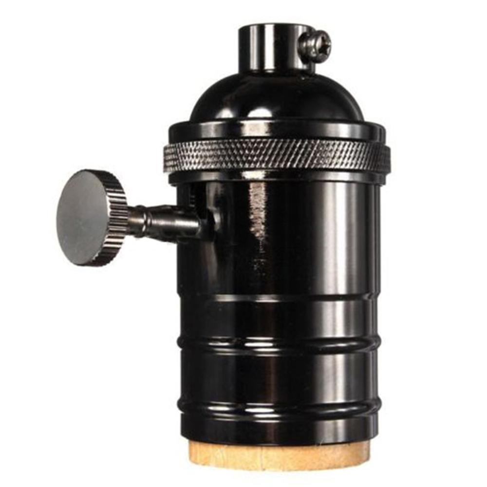 E27 E26 Vintage Retro Edison Lamp Holder with Knob Switch Pull-chain Switch Pendant Light Socket UL 250 Lamp Base
