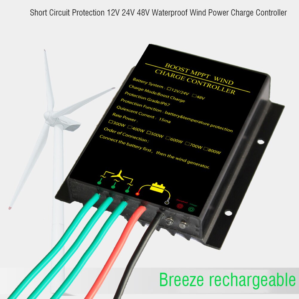 12V 24V 48V Laderegler Kurzschluss Schutz Generator Wasserdichte Regler dauerhaft Aluminium Tragbare Wind Energie sicher