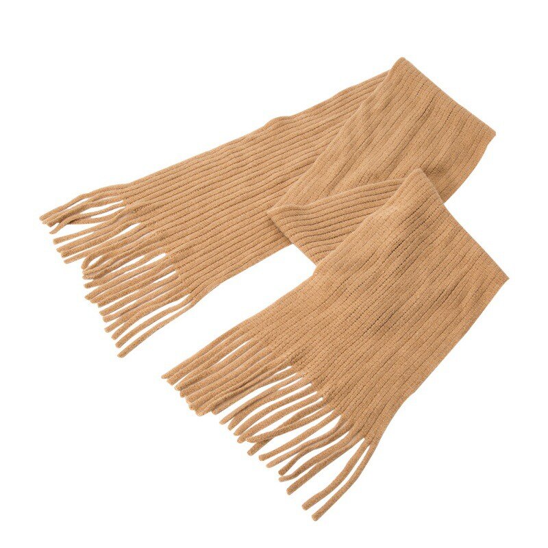 Accesorios para bebé niños cuello bufanda niñas bebé bufanda algodón grueso bufandas bebé niñas bufandas invierno: Caqui