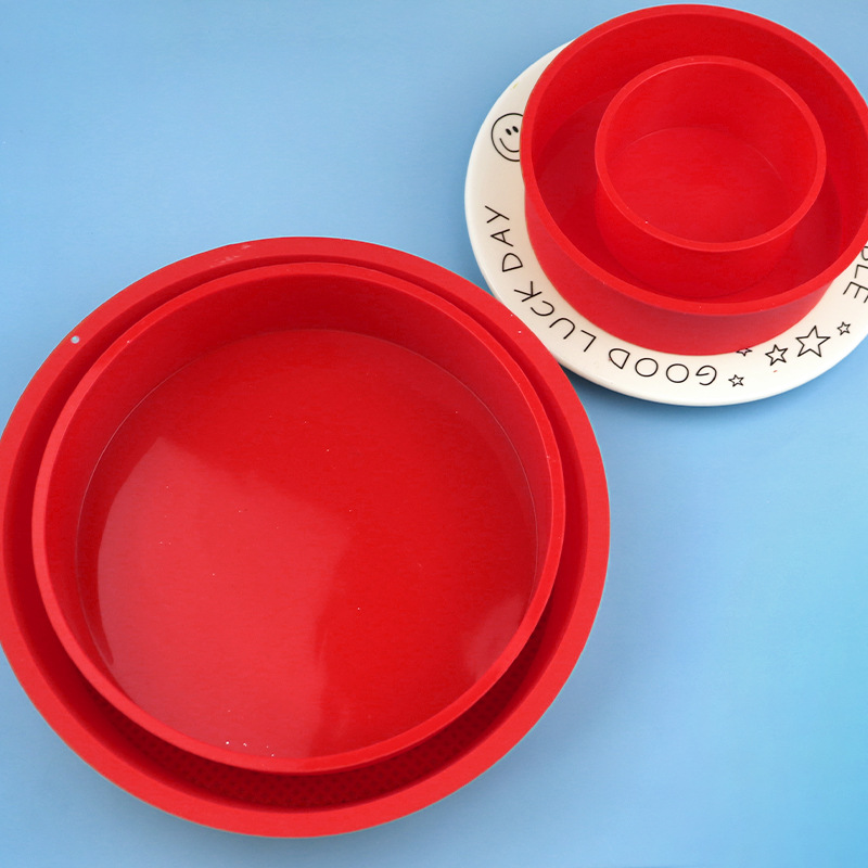 Single round silicone baking pan, food grade silicone handmade 4.6.8 inch round cake mold