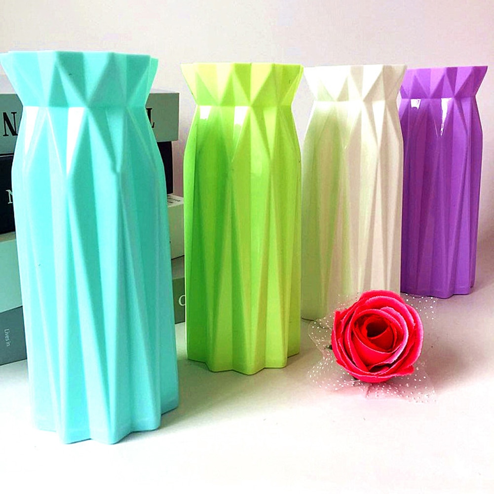 Geometric Origami Vase Flower Arrangement Pot Container Home Office Table Decor Arrangement Pot Vase Decoration Home Flower 