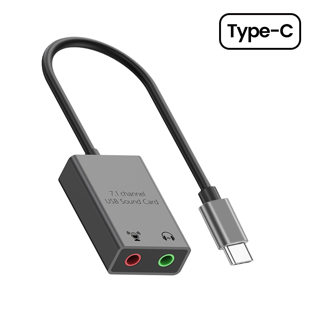 Adaptador de placa de som externa usb para 3.5mm USB-C para jack 3.5mm fone de ouvido microfone para laptop macbook pro placa de som usb externa: Verde