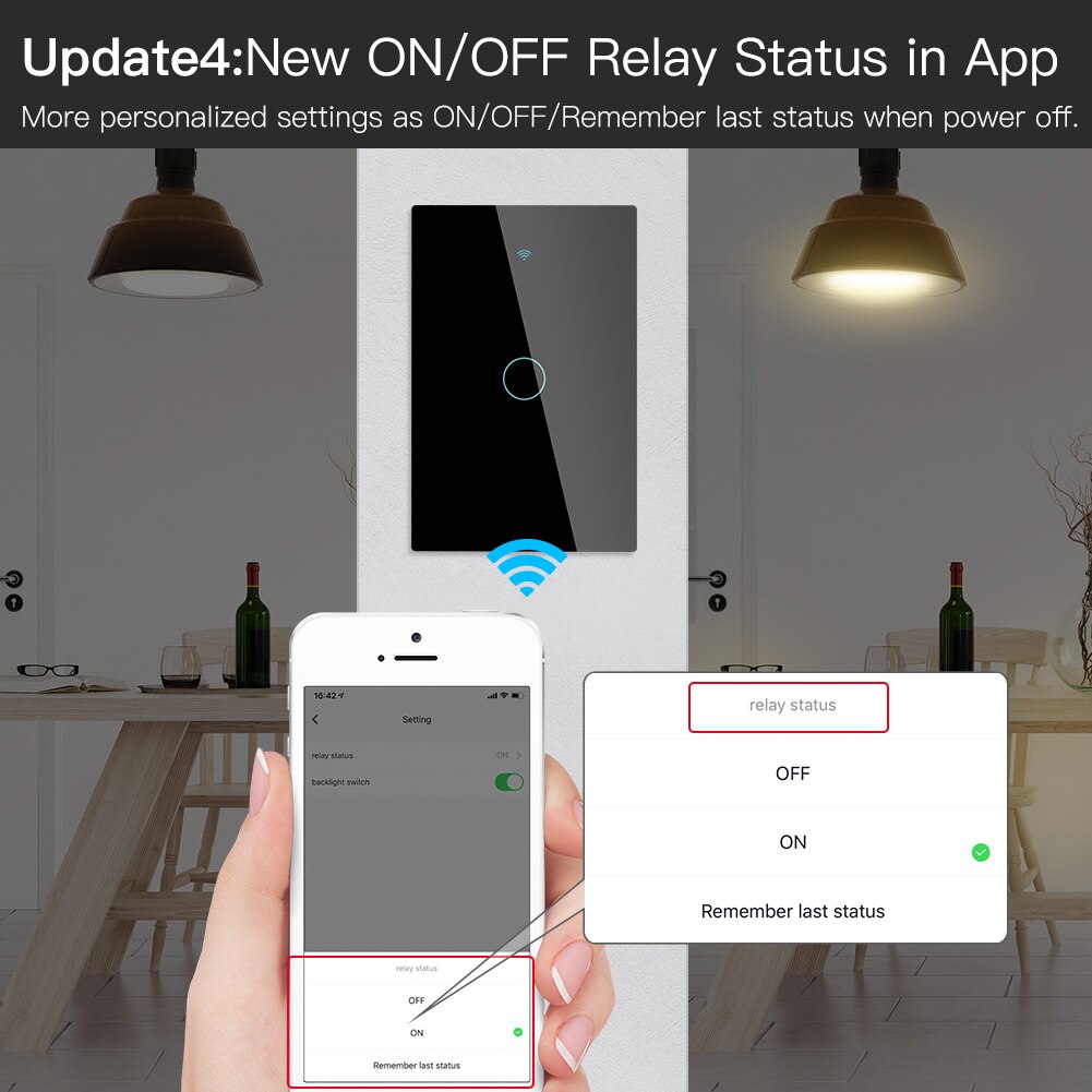 ZigBee Wall Touch Smart Light Switch With Neutral/No Neutral ,No Capacitor Smart Life/Tuya Works with Alexa,Google Hub Required