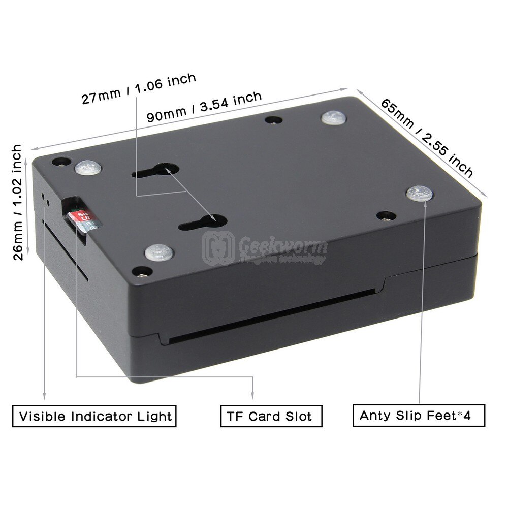 Raspberry Pi 4 Model B Passive Cooling Aluminum Case Heat Dissipation Metal Case/Housing for Raspberry Pi 4 Model B/Pi4B Only
