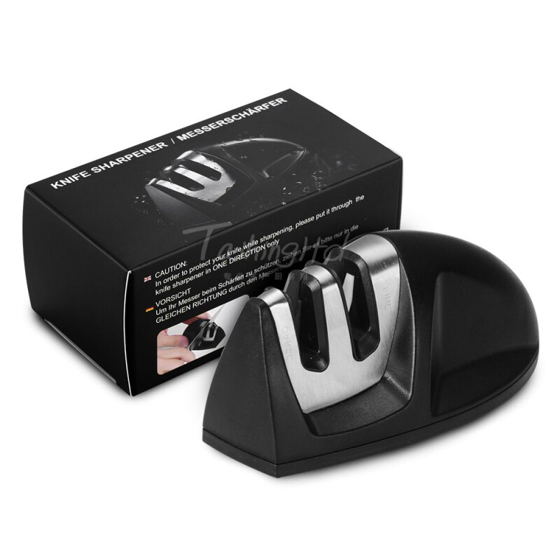 Afilador de cuchillos multifuncional de 2 etapas, Piedra afiladora de cuchillo, herramientas de cocina, tijeras de molinillo, utensilios de cocina, 1 ud.