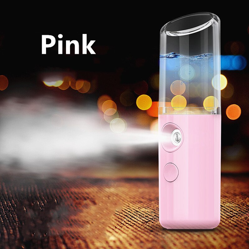 1PC Ultrasonic Mini Air Humidifier USB Rechargable Humidifier Handheld Portable Steam Face Humidifier For Home: F