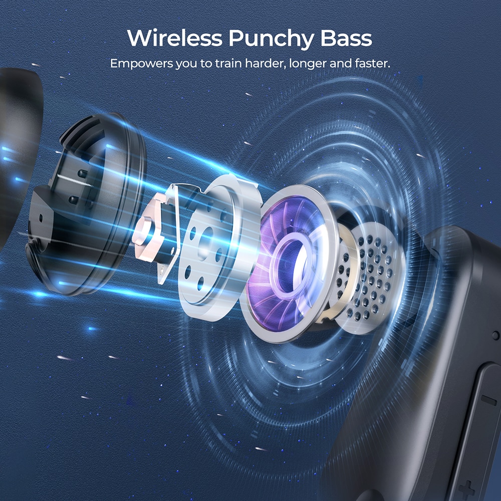 Mpow chama solo esporte fones de ouvido sem fio bluetooth controle toque universal ipx7 estéreo baixo com microfone redução ruído