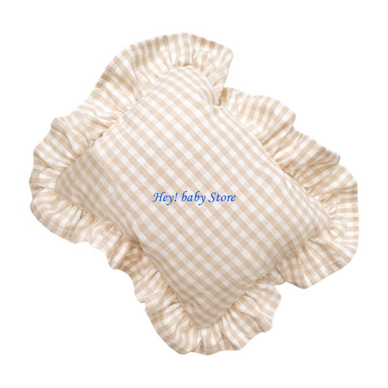 Q1FE Nordic Summer Baby Soothing Pillow Small Square Pillow Back Support Cushion Sleep Pillow Feature Not Removable