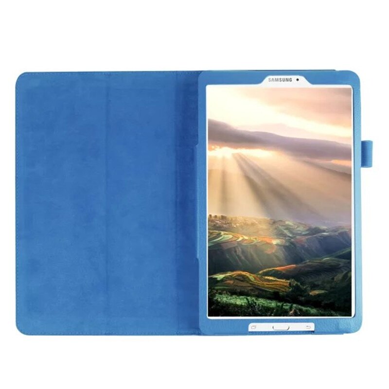 Voor Samsung Galaxy Tab 3 Lite 7.0 SM-T110 T111 T113 T116 Litchi Patroon Flip Pu Case Kan Opvouwbare Beugel tablet Cover