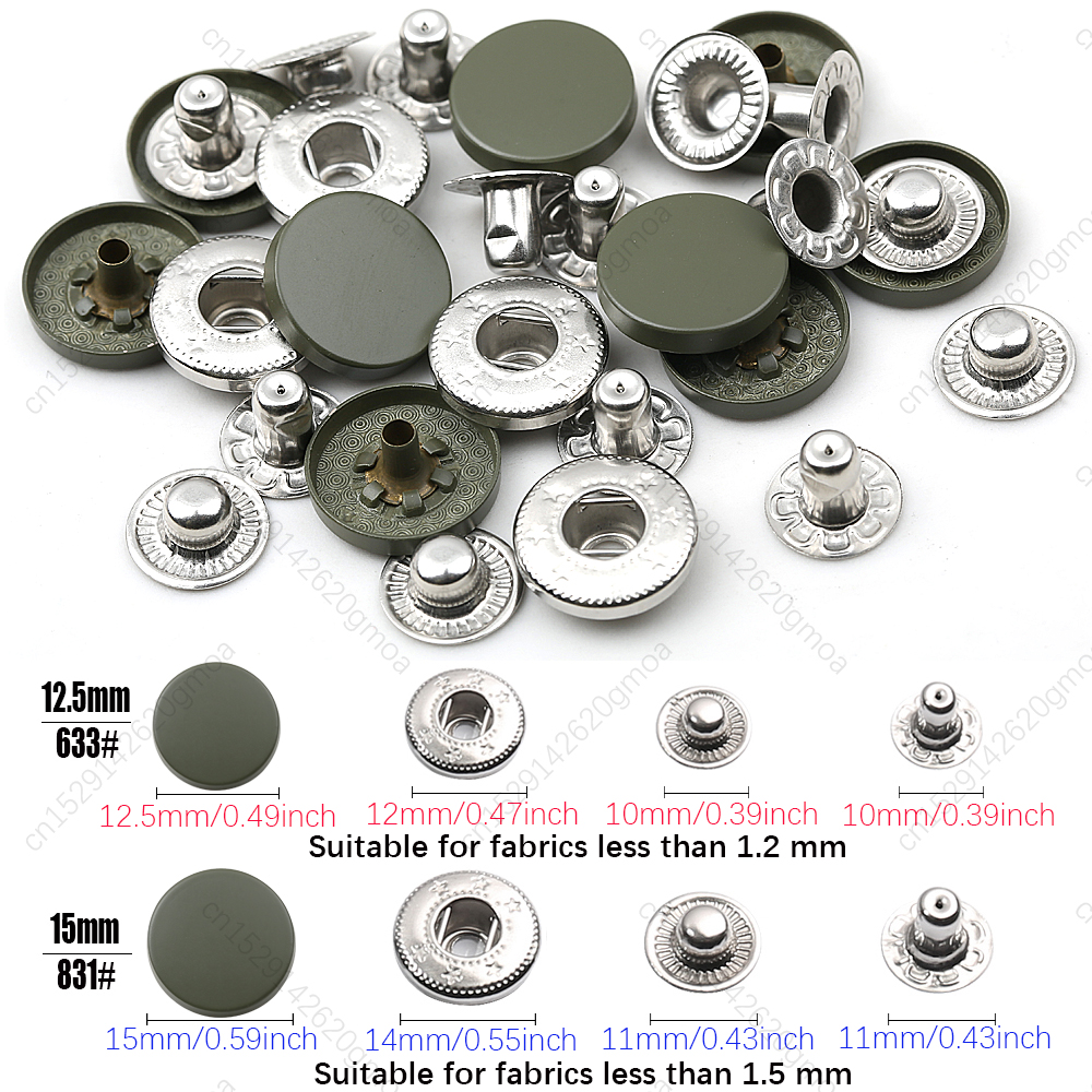 Juego de sujetadores a presión de cuero, botones redondos de Metal de 12,5/15mm, sin costura, botón de Color para ropa, chaquetas, ropa vaquera, 20 juegos, novedad: 4 # / Zinc envejecido