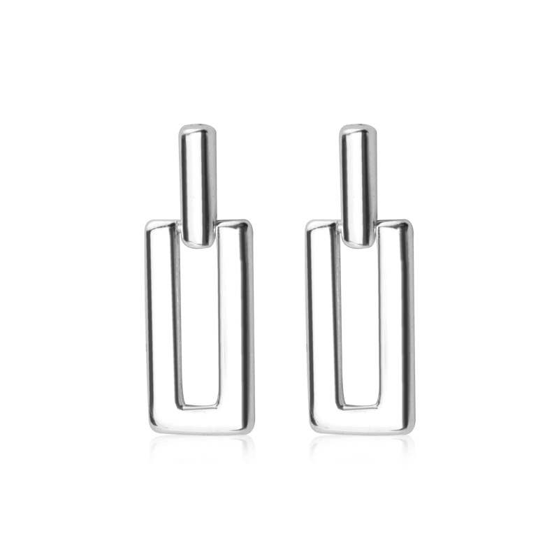 INZATT-boucles d'oreilles géométriques pour femmes, bijoux fins, de fête, accessoires mignons, minimalistes, , en argent Sterling 925: silver