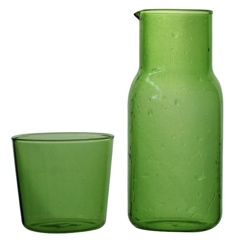 Godteri farge glass tekopp enkel varmebestandig drikkeglass juice glass med tekanne drikke redskaper: Grønn