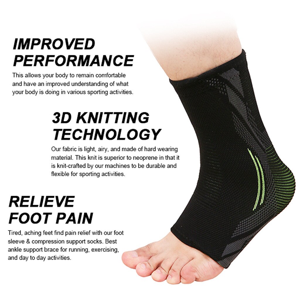 1 PC Ankle Brace Supporto per la Compressione Del Manicotto Elastico Traspirante per il Recupero di Lesioni Dolori Articolari cestino Piede Sport Calzini e Calzettoni # YL5