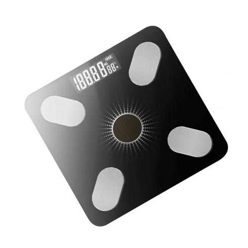 Smart Bluetooth App Digitale Gewicht Gezondheid Monitor Badkamer Lichaamsvet Schaal Kleine Huishoudelijke Weegschaal Belasting 180Kg: Black