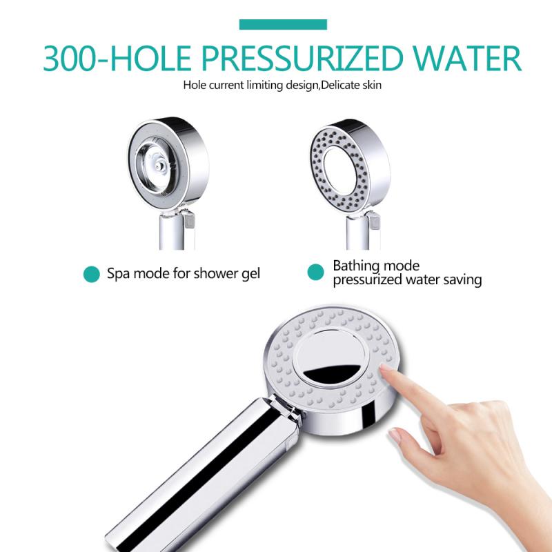 Multifunction Double-sided Handheld Shower Head High Pressure Water Saving Round ABS Shower Sprayer Rainfall with Pause ON OFF!