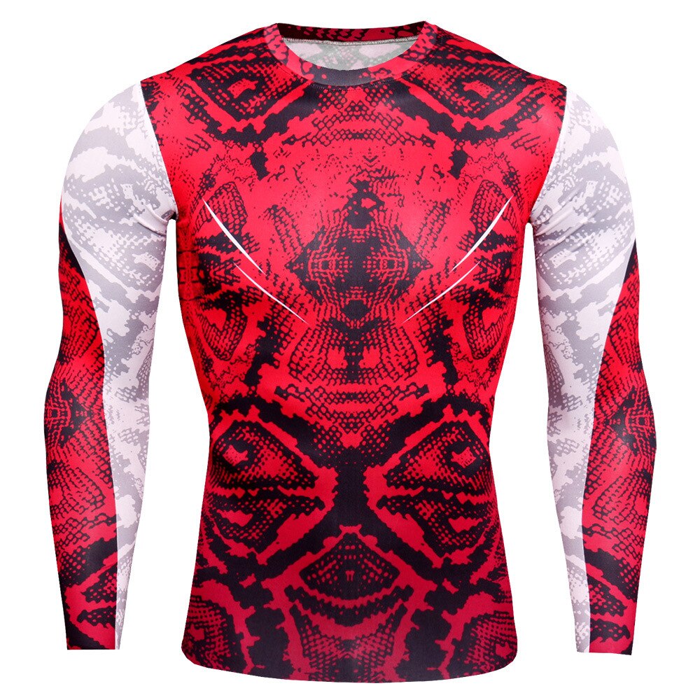 Man's T-shirt Outdoor Cycling Sportswear Gym Sports Shirt Costume Long Sleeve Mens Skinny Running T-shirt Compression Shirt: 3