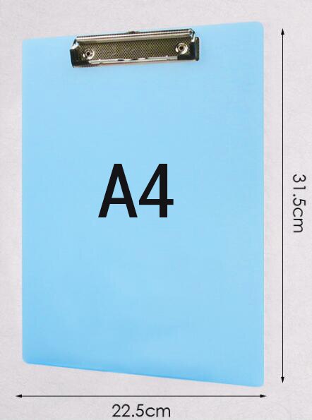 A4 A5 Transparent Plastic Clipboard Strong Clamping 100 Sheets Capacity: Blue