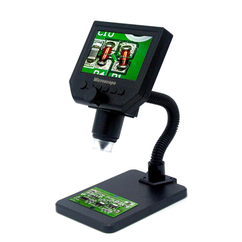 Digital Microscope for PCB Repair 600X 3.6MP USB 4.3 Inches HD LCD Video Microscope Display with Aluminum Alloy Stand