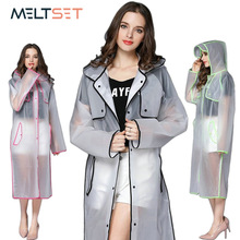 Manteau de pluie Transparent femmes imperméable longue grande taille à capuche imperméable Trench manteau moto couverture de pluie Camping randonnée Poncho