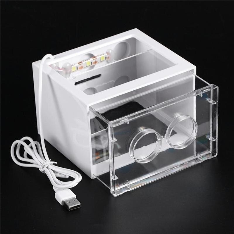 LED Aquarium Mini Goldfish Betta Fish Tank Ecological Cylinder Reptile Row Cylinder Fish Office Desktop Home Decoration