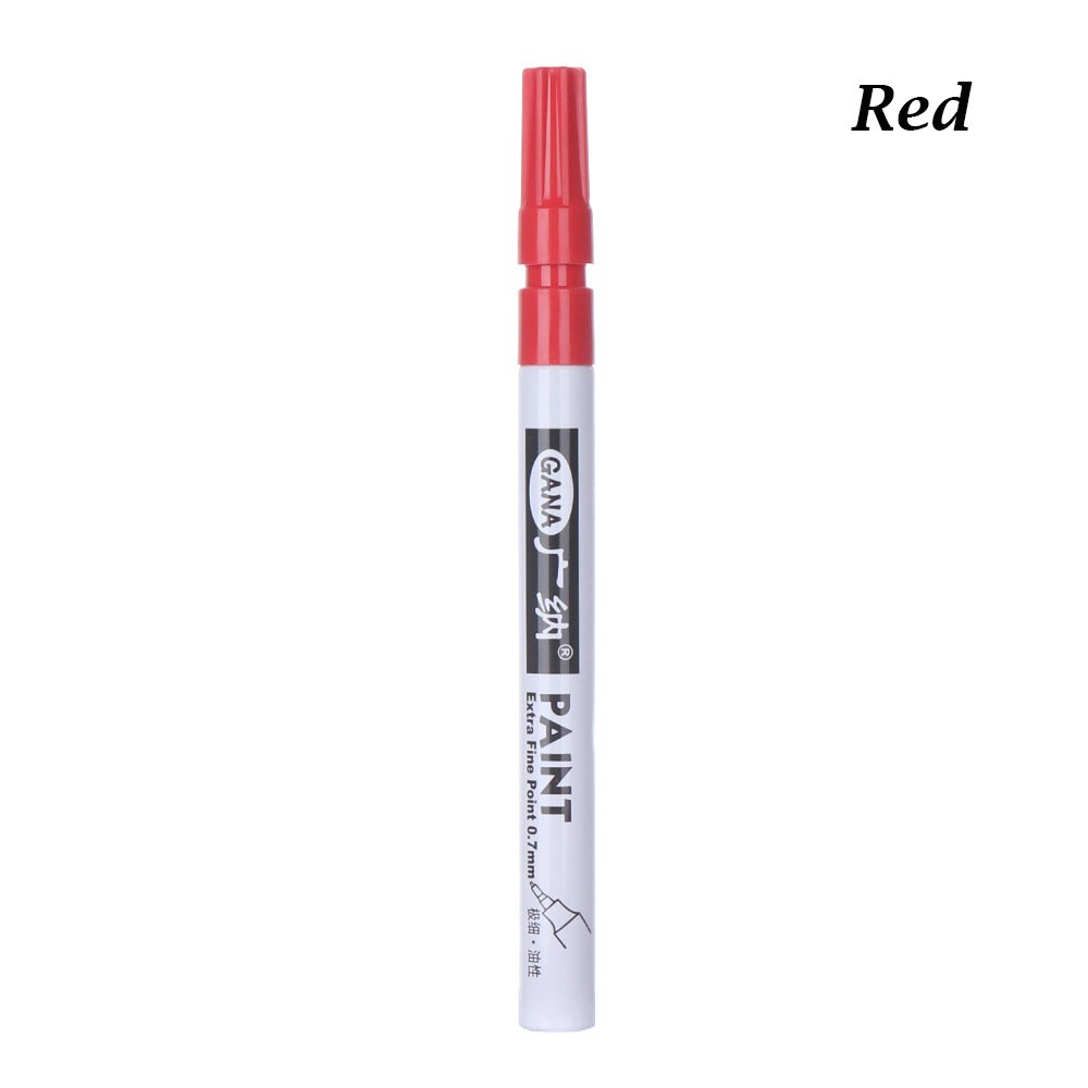 Metallic markers 0.7mm niet-giftige verfmarkers grafische tekening permanente marker snel drogende diy kunstmarker verfpen 8 kleuren: Rood