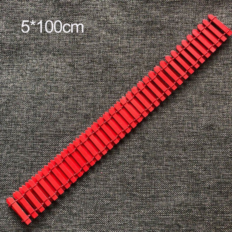 100*5Cm Tuin Lange Houten Hek Diy Mini Kleurrijke Kamfer Kleine Hek Succulent Hek: H