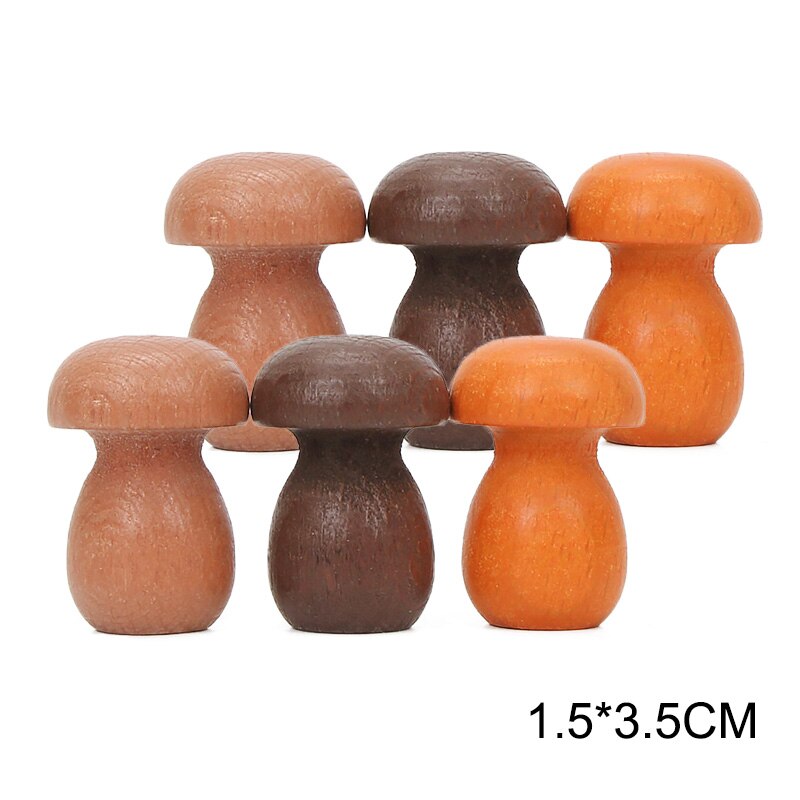 6 stücke Holz Regenbogen Stacker Regenbogen Blöcke Lose Teile Spielzeug Pilze Baum kegel Holz Puzzle Blöcke Montessori Pädagogisches Spielzeug: I