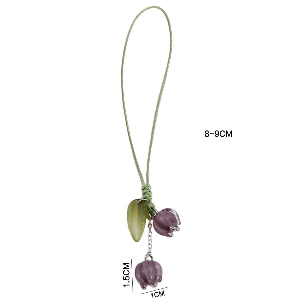 Urocze smycze kwiaty tulipanów pasek Charms do etui na telefon breloczka breloki na kluczyki do samochodu słuchawki etui powiesić