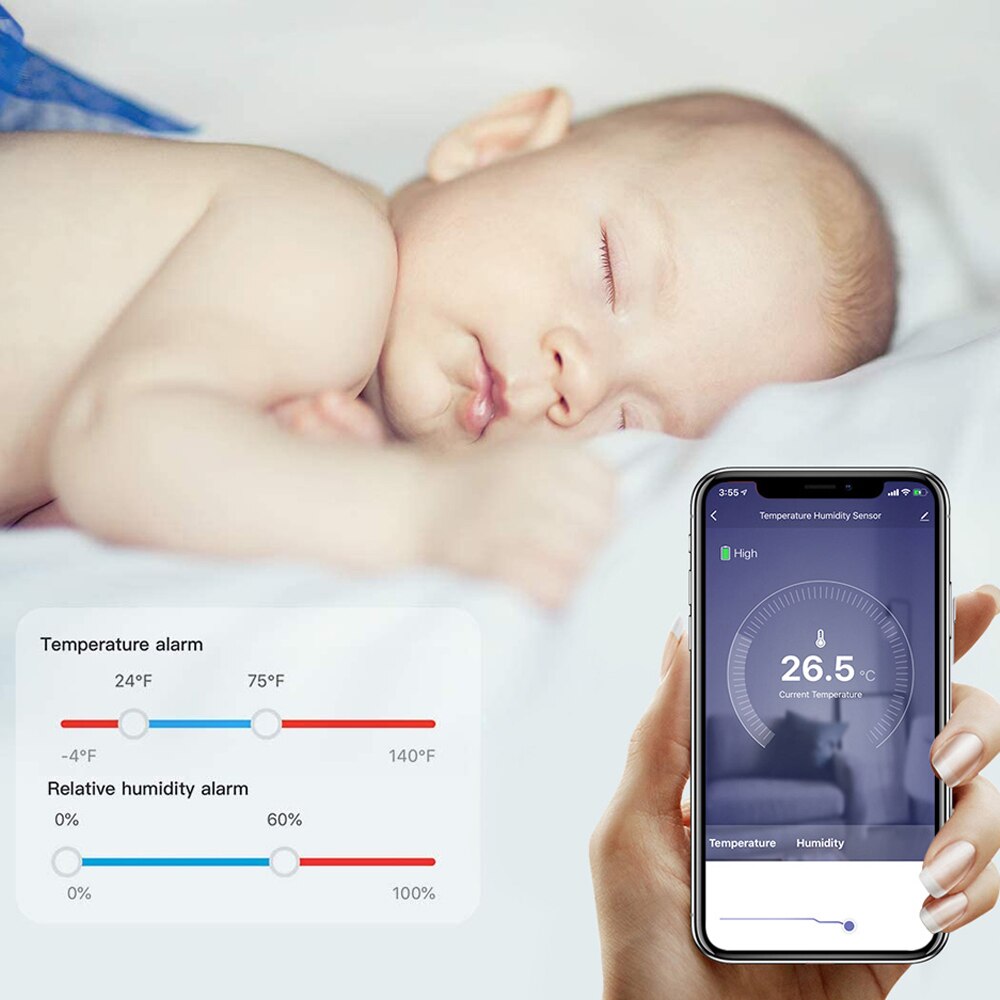 Tuya wifi temperatur og fugtighed sensor smart hjem indendørs intelligent sensor termometer fugtighedsmåler arbejde med alexa