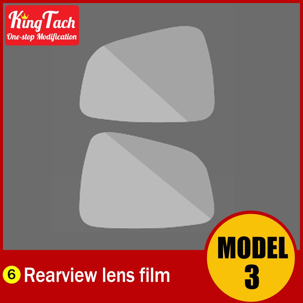 Protective Film For TESLA MODEL 3 Central Control Panel/Switch/Screen Tempered/Door Handle Pedal Pillar/Rearview Lens/Headlight: Rearview Lens
