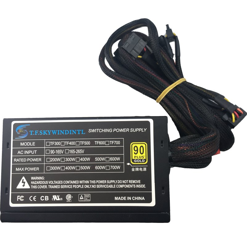 Real 600W Voeding voor PC 600W ATX PSU Voeding PSU PFC Stille Ventilator ATX 24pin 12V PC Computer SATA Gaming PC PSU