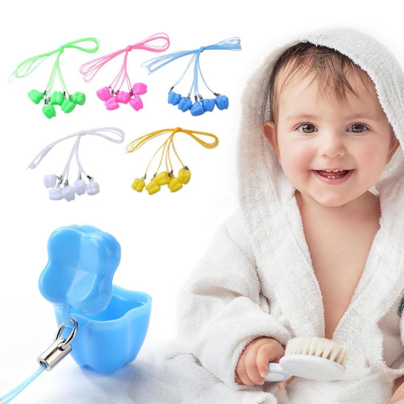 Caja de dientes de leche en forma de dientes para niños, recuerdo para guardar dientes de bebé, Mini cajas de almacenamiento de dientes para niños, contenedor de recogida, 5 uds.