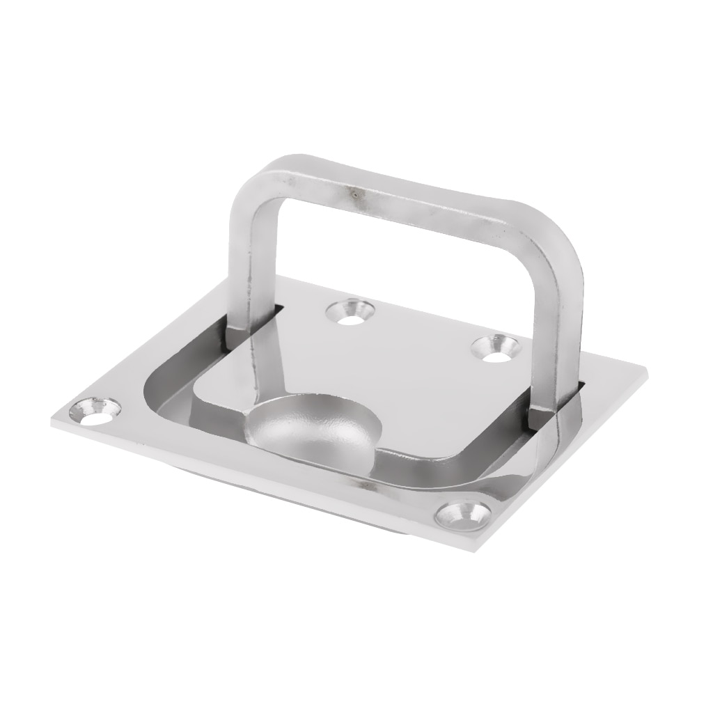 316 Marine Grade Stainless Steel Boat Hatch Locker Liftting / Pull Ring Handle Boat Cabinet Hardware 75x55mm Surface Polishing