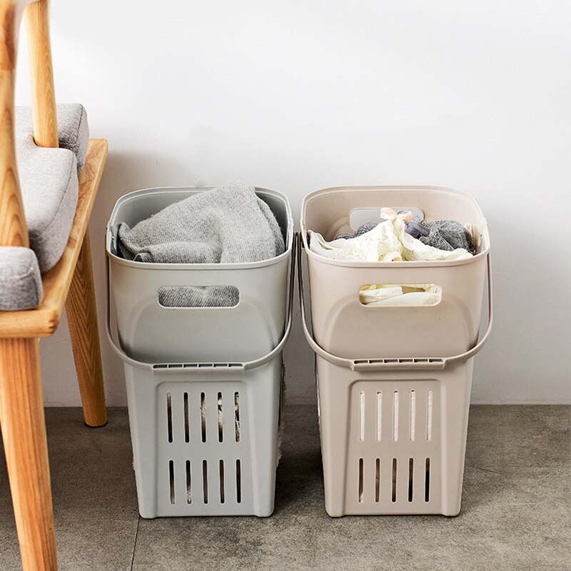 Plastic Laundry Storage Basket Portable Household Laundry Basket Clothes Toy Laundry Storage Basket Container