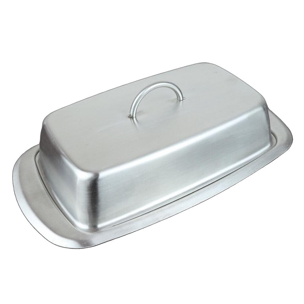 Butter Dish Stainless Steel Tray with Metal Lid for Butter Kitchen: Style03